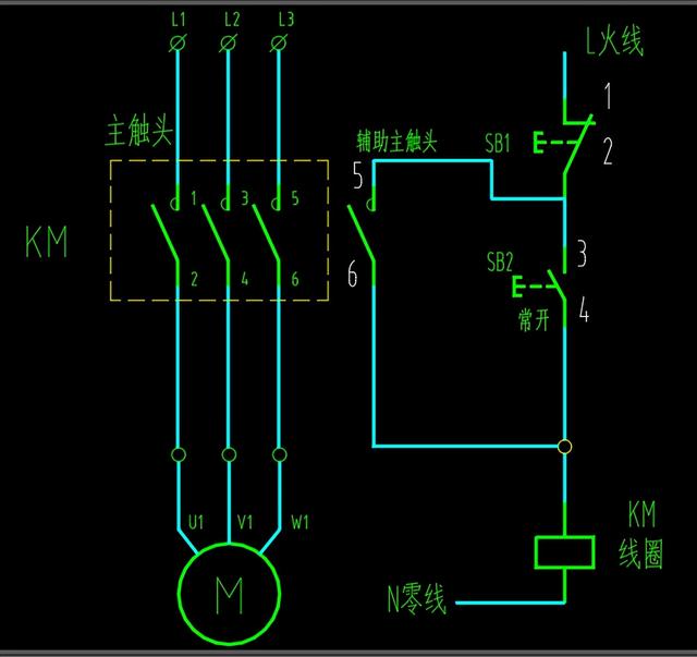 交流接触器启动暂停按钮开关接线,交流接触器控制电路讲解
