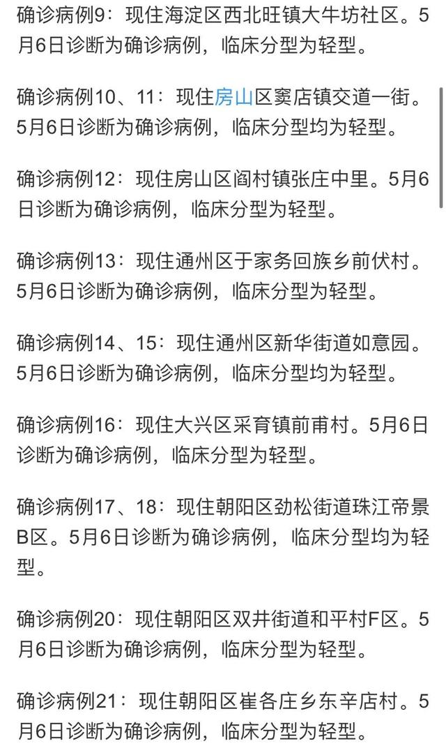 最新消息：截止5月6日0时至24时北京新增本土45+8