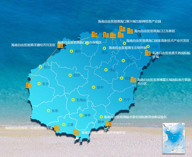 海南自贸港十一个重点园区都是哪里「海南自贸港11个重点园区分布图」