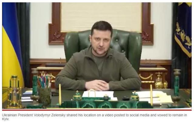 泽连斯基发布视频称自己仍在基辅市区：“无惧于任何人”