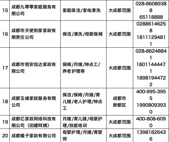 成都家政