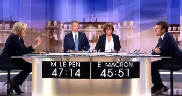 Macron and Le Pen entering the French presidential election runoff ...