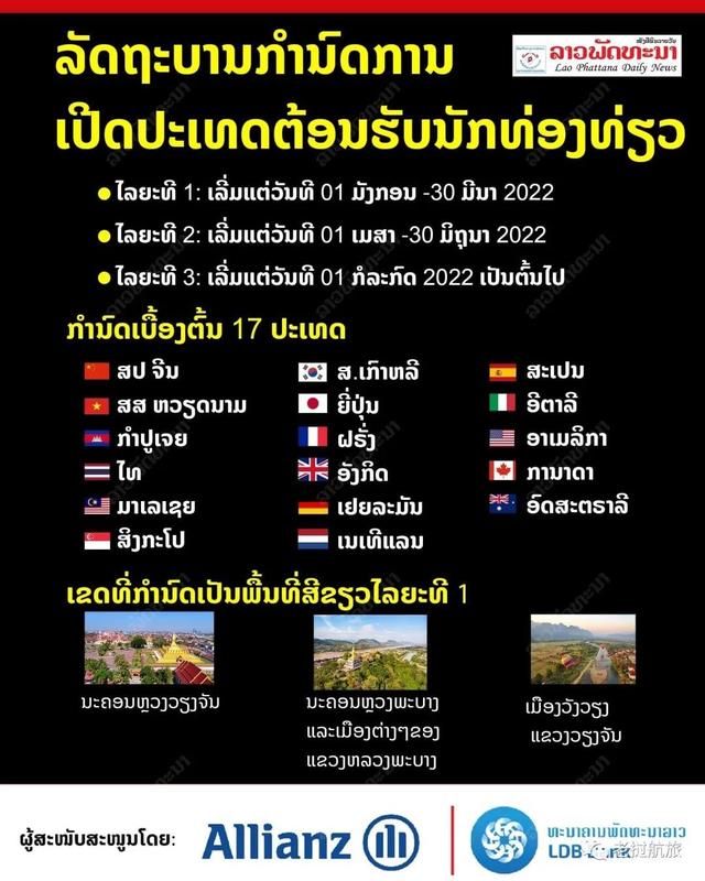 老撾開國迎接旅客，限定中國在內的17個國家入境