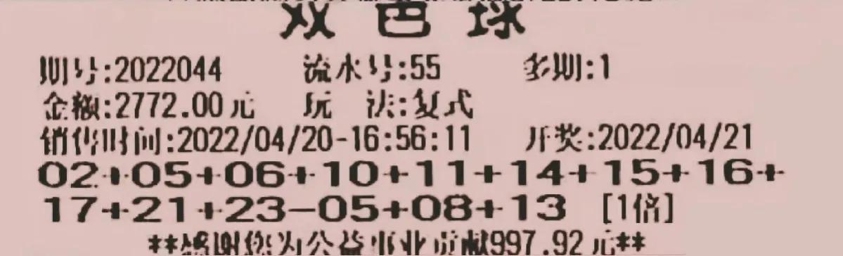 99倍剑指5.0亿巨奖！双色球第22044期晒票，繁华过后终将是落幕