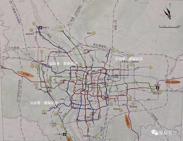 长沙2030年地铁规划图