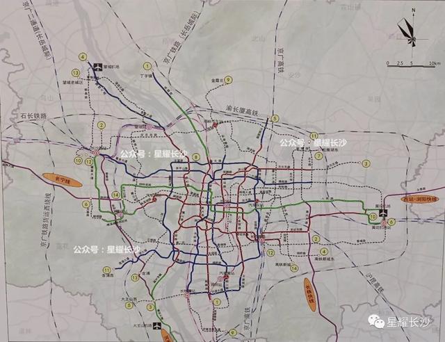 長沙2030年地鐵規劃圖