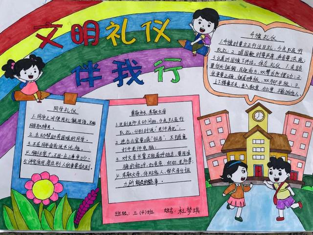 文明礼貌的手抄报文明进步手抄报