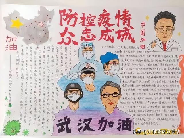 疫情手抄報圖片大全抗擊疫情主題手抄報怎麼畫