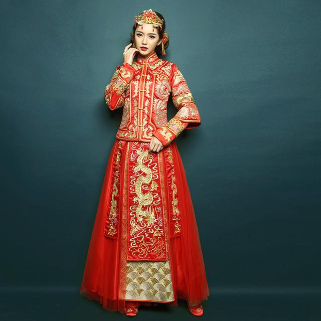 中国传统龙凤褂，秀禾服新娘服装排行榜