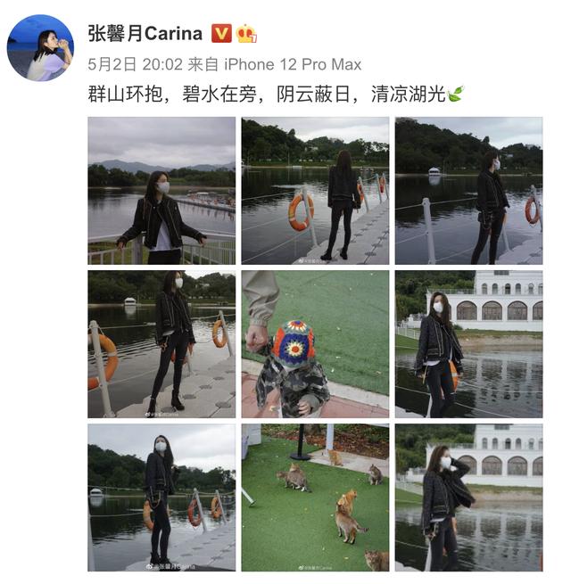 林峯一家三口出游，牵女儿小手小心呵护，与张馨月坐游船登对养眼