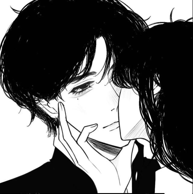 黑白风动漫头像,黑色系动漫风头像没对象的你就别用了吧