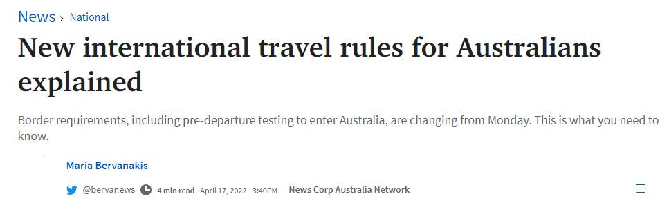 刚刚, 澳洲入境新规正式生效! 不再核酸, 申报系统更改, 事关每个人