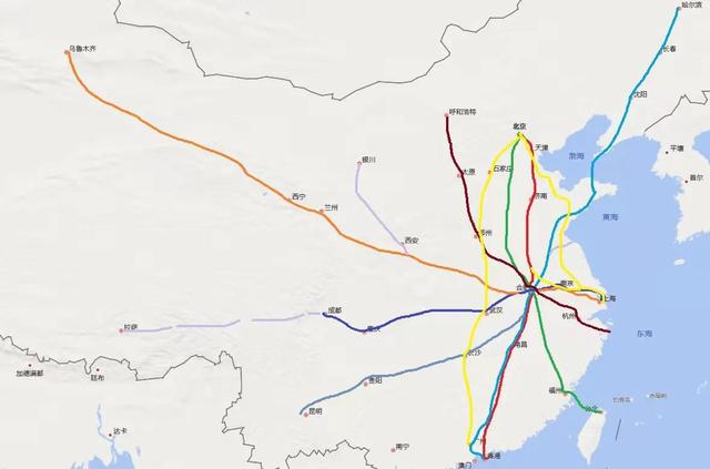 北京到合肥高鐵京港高鐵最合理路線京九改線走向圖