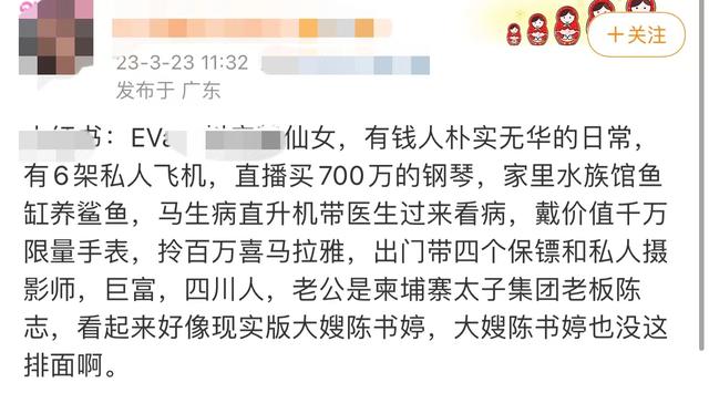 网红静仙女高调炫富！嫁柬埔寨富豪拥6架飞机，被指现实版陈书婷