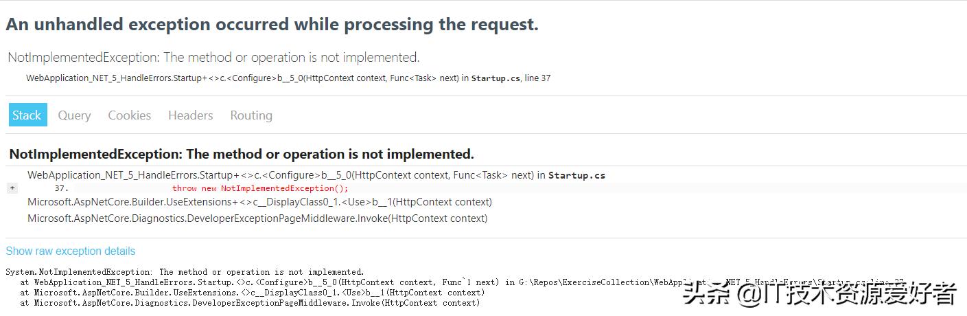 《理解ASP.NET Core》系列10-错误处理(Handle Errors)