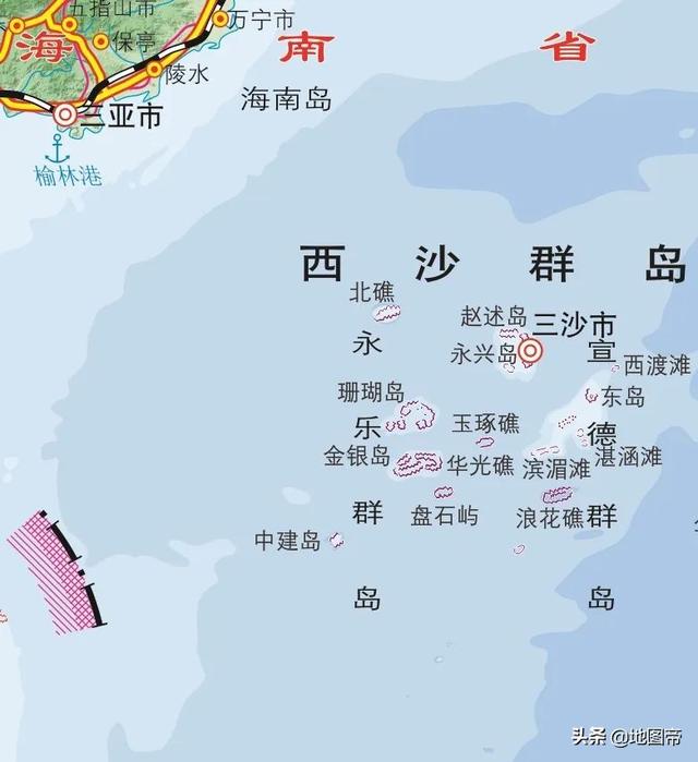 东沙群岛地理位置图片