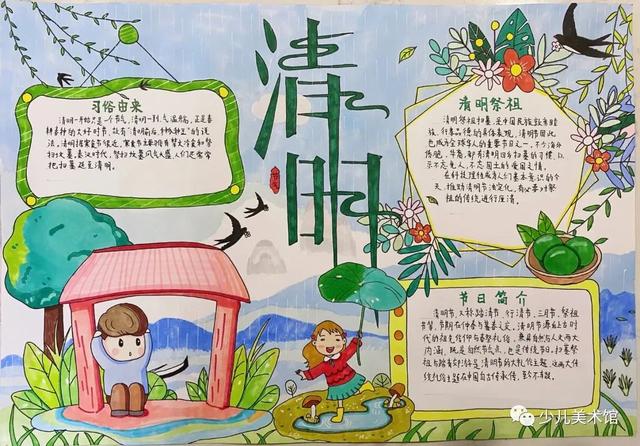 2022清明节手抄报+主题画素材全集，不用担心老师的作业不会画啦