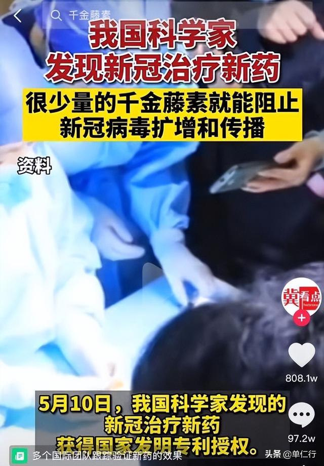 千金藤素，是新冠新药？还是韭菜新药？
