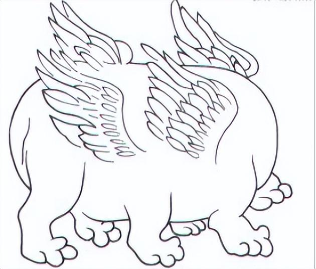 似猪但无头无尾有翅膀.混沌或作浑沌,是中国传说生物,四凶之一.