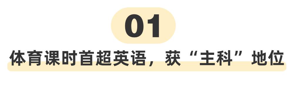 教育部新课标：取代英语，体育成为第三科