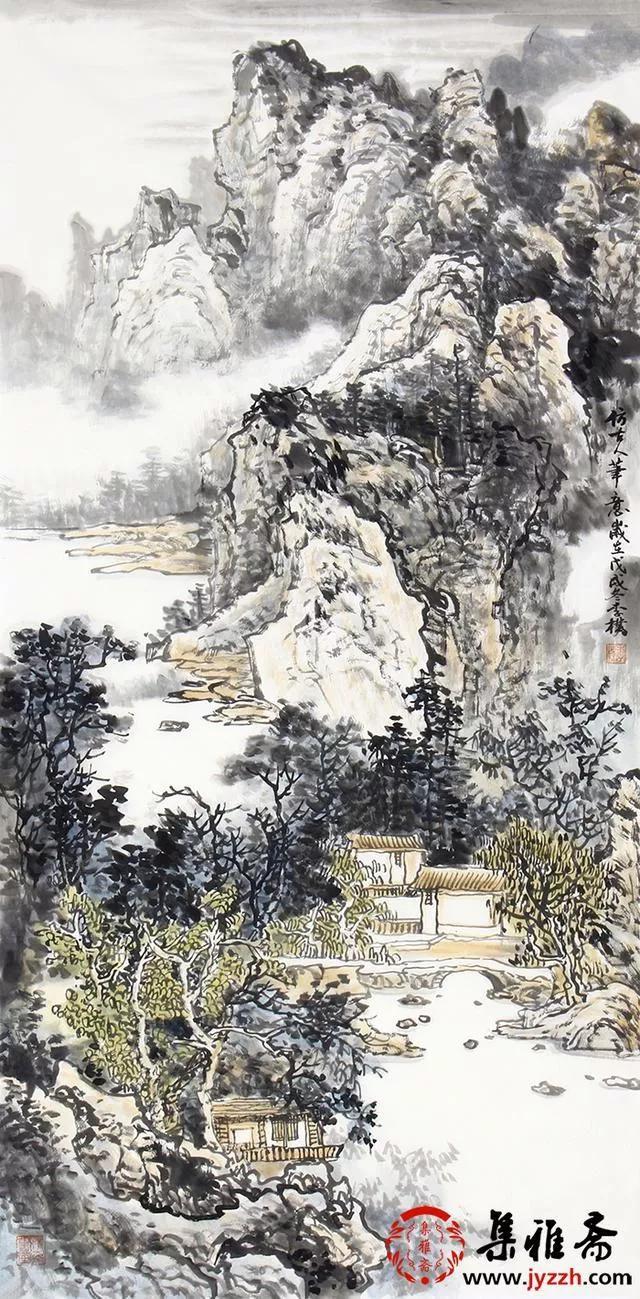 这幅精美的山水画有着幽雅的魅力和幽雅的意境插图