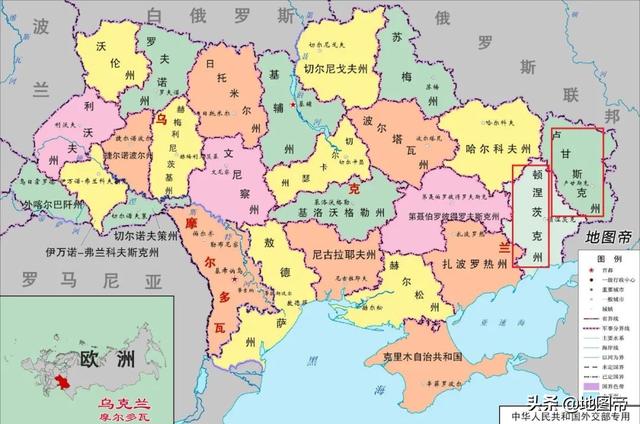 乌克兰东部实际控制区地图马达西奇在乌克兰东部地图位置
