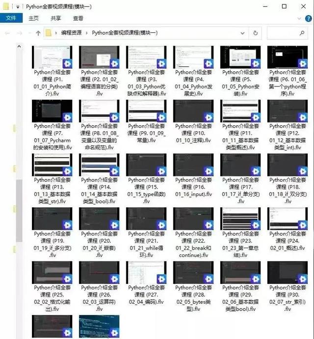 解封第一天上班花一上午整理出一些Python入门的教程，现无偿分享