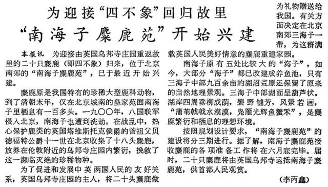 溫故丨呦呦鹿鳴響徹南海子，背後是一段從絕跡到重生的傳奇 - 