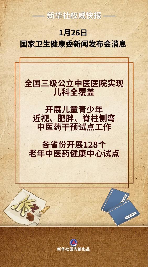 新華社權威快報丨全國三級公立中醫醫院實現兒科全覆蓋
