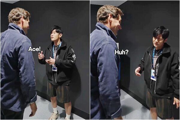 費德勒看到ACE球大笑「你怎麼沒反應」　周杰倫秒變臉：好糗 - 