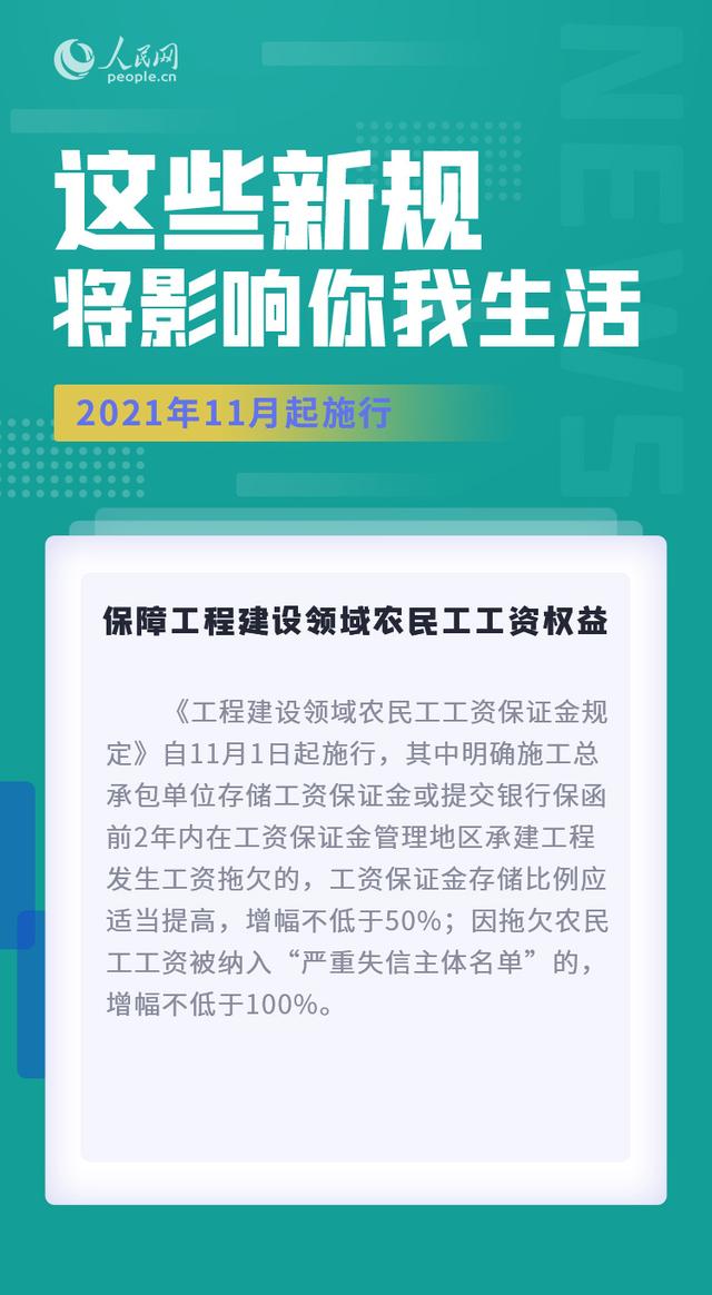 11月，这些新规将影响你我生活