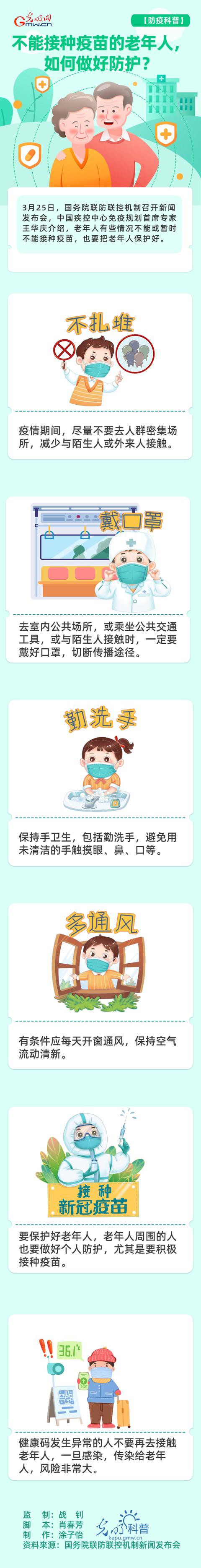 不能接种疫苗的老年人，如何做好防护？