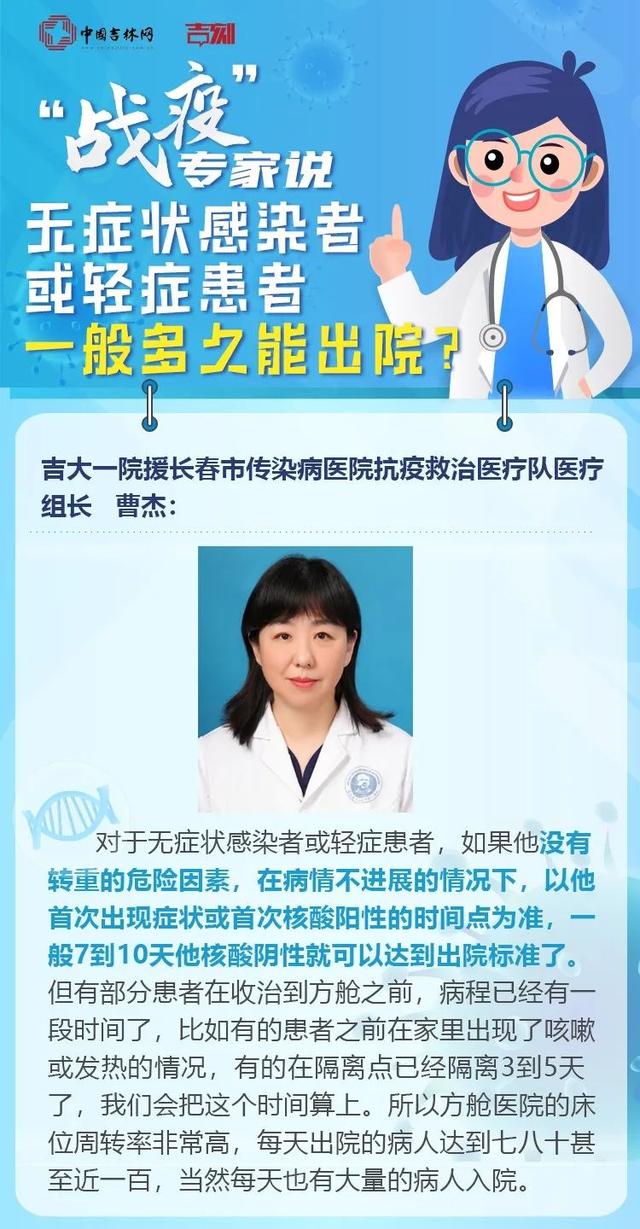 “战疫”专家说丨关于无症状感染者的几个焦点问题，吉大一院医疗组长曹杰全说明白了