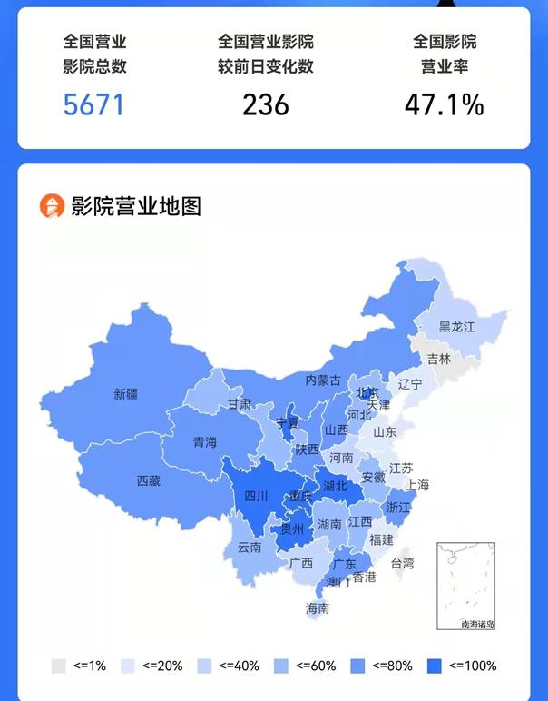 影院营业率不足50％票房跌入冰点