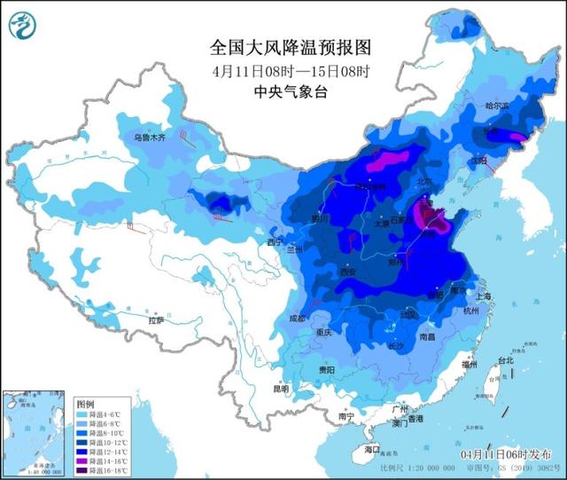 较强冷空气影响我国中东部地区 新蒙青陕甘宁等地有沙尘