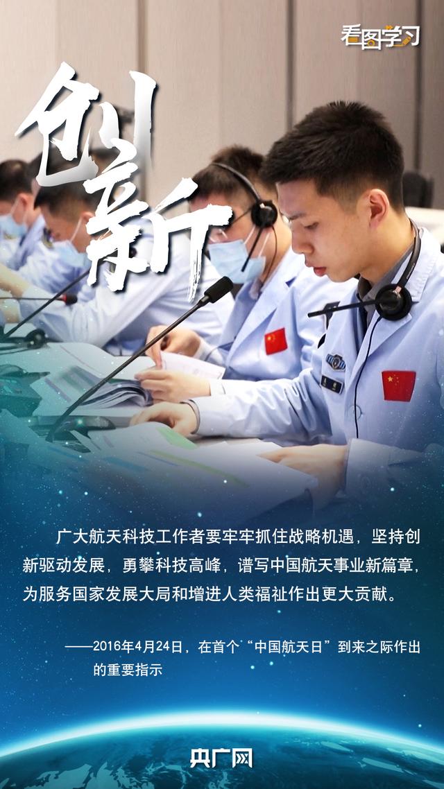 看图学习·情系太空丨总书记点赞中国航天精气神