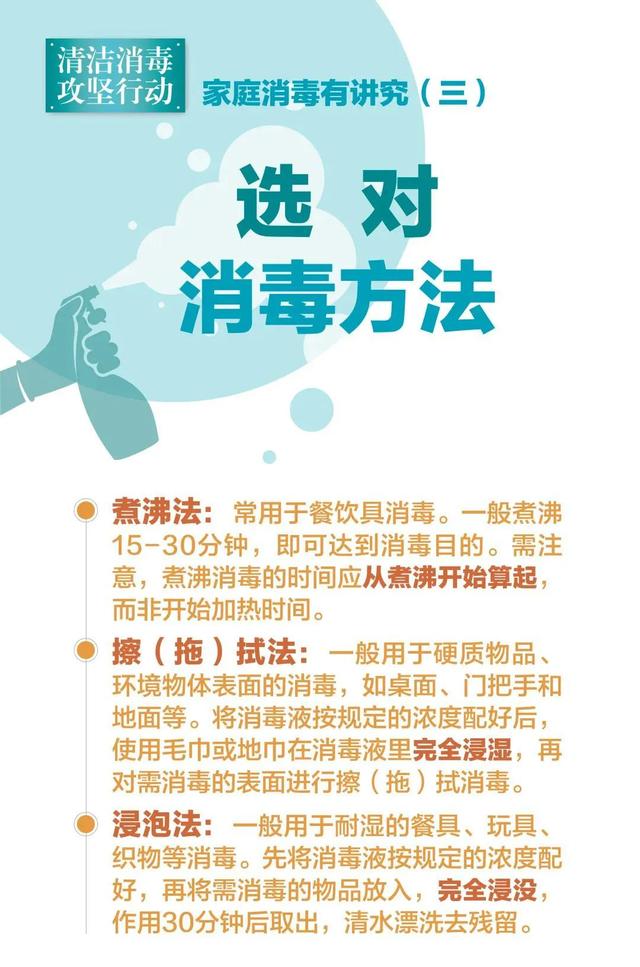 家庭清洁消毒要点，一文看懂！