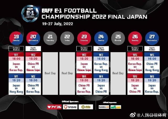U23球员出战！东亚杯中国男足7月20日首战韩国