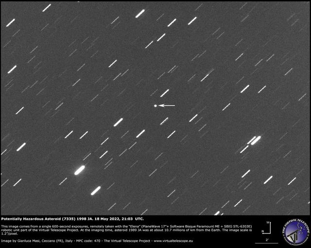 2022-05-24 直径1.77千米小行星27日将掠过地球