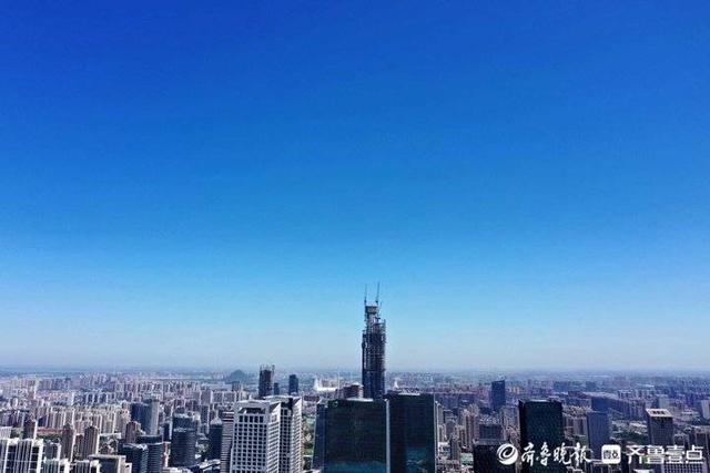 济南迎来近期最靓蓝天，东部新城景象壮阔