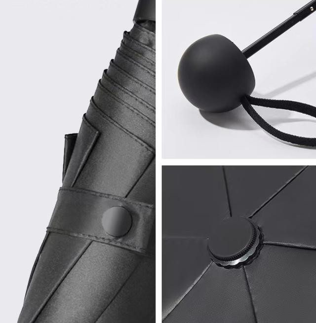 《超迷你五折六骨小黑伞仅需60元！UPF50+有效防晒，黑胶涂层全遮光，晴雨两用，抗风耐用，揣兜就走太方便》