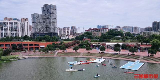 50组家庭玩转桨板，“水上环保月”体育湘军进西湖水上基地