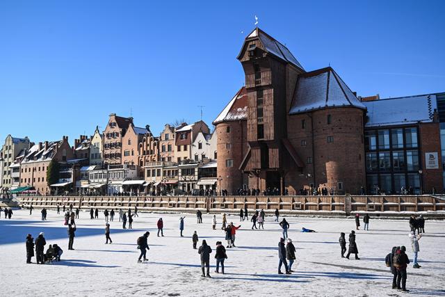 （外代二線）波蘭格但斯克：結冰的摩特拉瓦河 - 