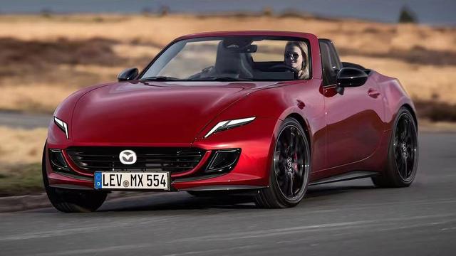 马自达MX-5纯电版渲染图曝光 硬顶版/敞篷版可选 续航600km