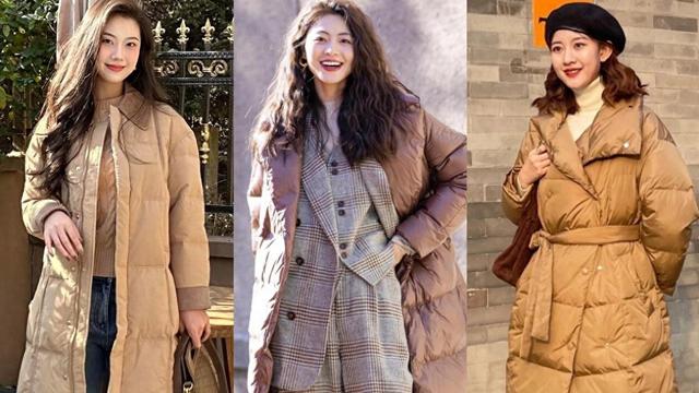 今年突然流行起羽绒服+半身裙、阔腿裤，适合40+女生穿搭，太高级