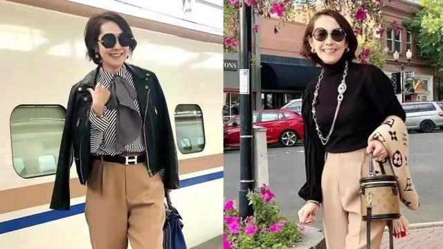 秋天穿外套流行“及腰不过胯”，显高又舒适，五六十岁女人穿很美