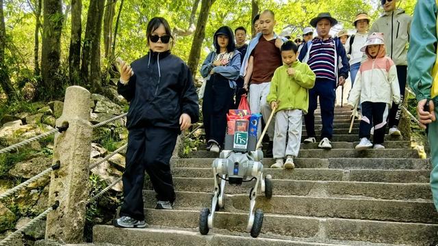 能当向导、陪游、运输的“狗”来了！又一款“黑科技”在黄山风景区公开测试
