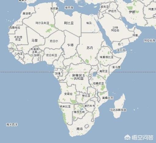 美国版世界地图，一张以美国为中心的世界地图（呈直线规则布局的美国地图）