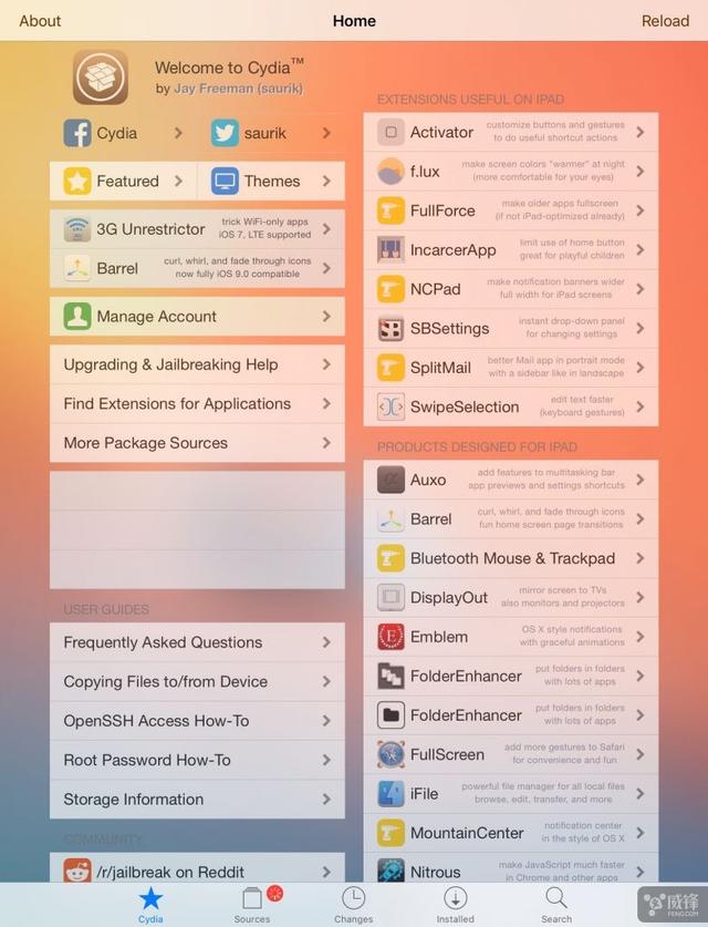 cydia添加威锋源，威锋源地址（这款插件基于主屏幕壁纸修改）
