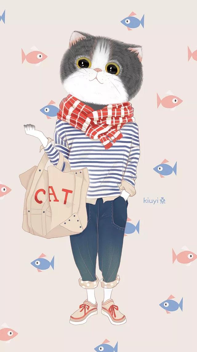 手绘猫图，手绘猫图片头像（手账素材丨可爱的小猫咪怎么画）